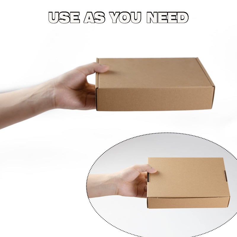 Sodissa 9x6x2 Inches Shipping Boxes Pack of 25  Brown Corrugated Cardboard Boxes for Small Bussiness  Packing and Mailing - Image 5